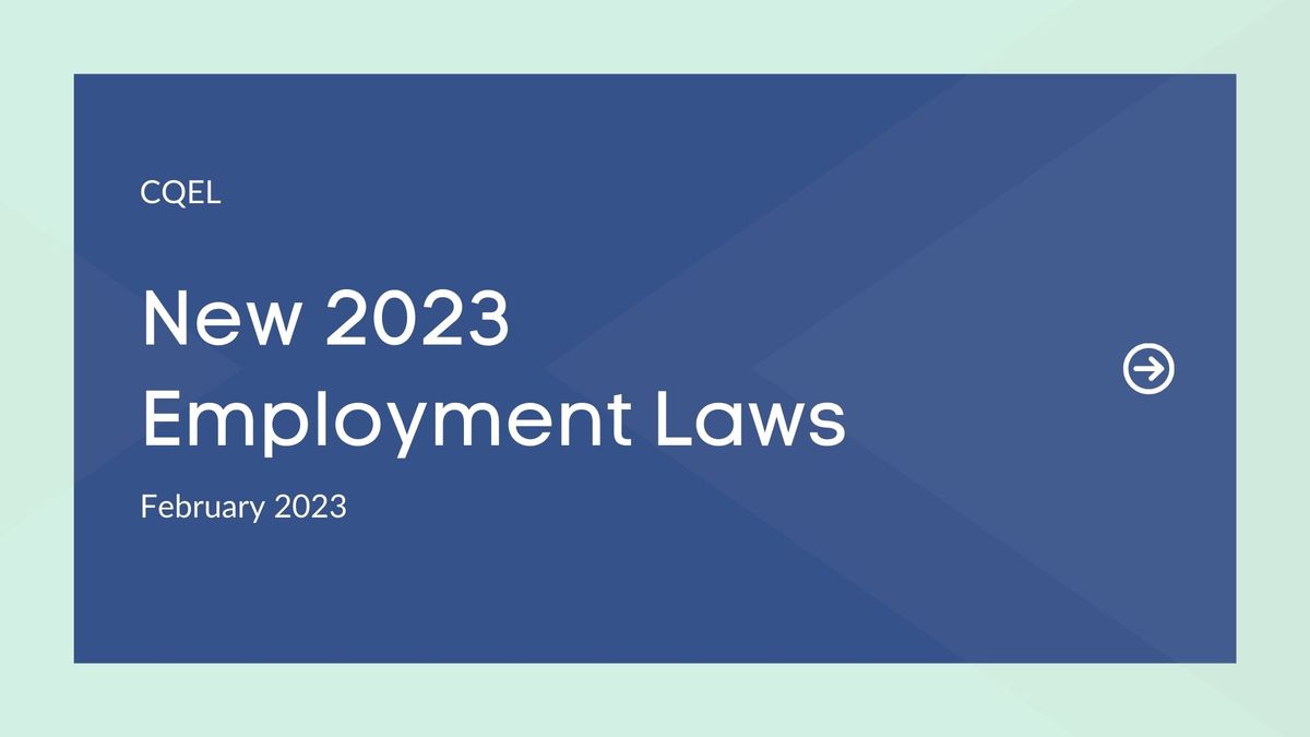 New 2023 Employment Laws